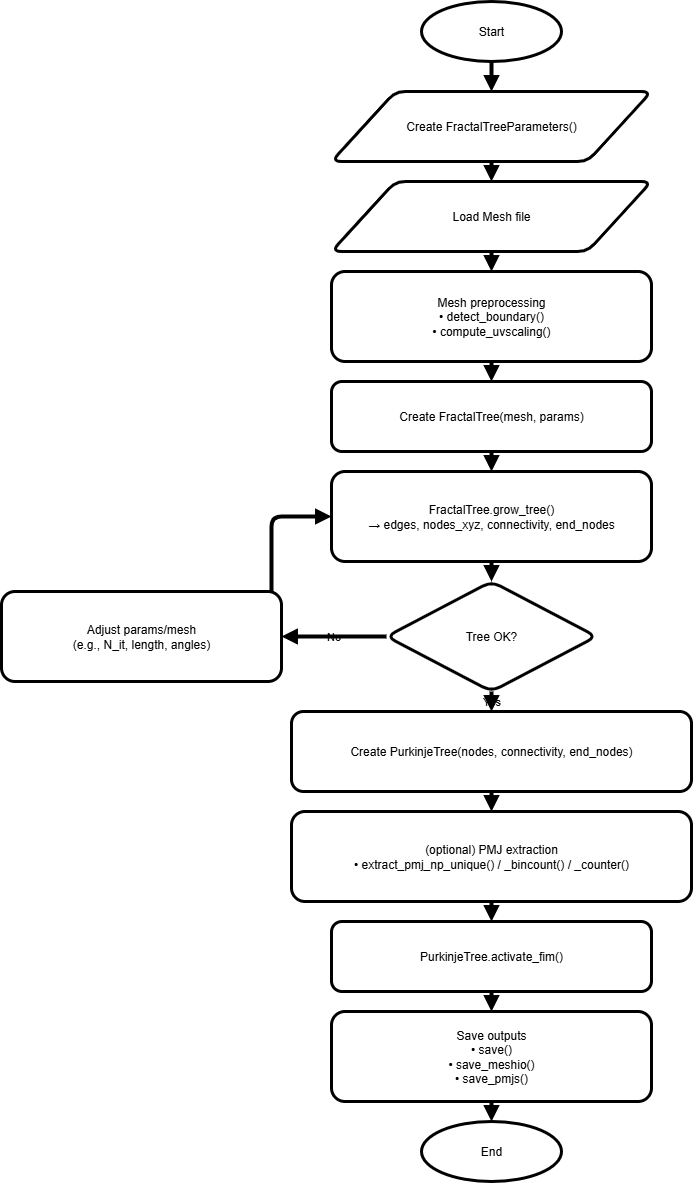 Workflow for Purkinje generation, activation, and export